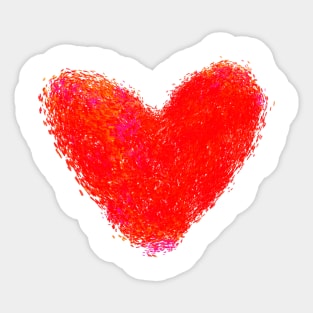 Red Heart Minimalist valentines day Sticker